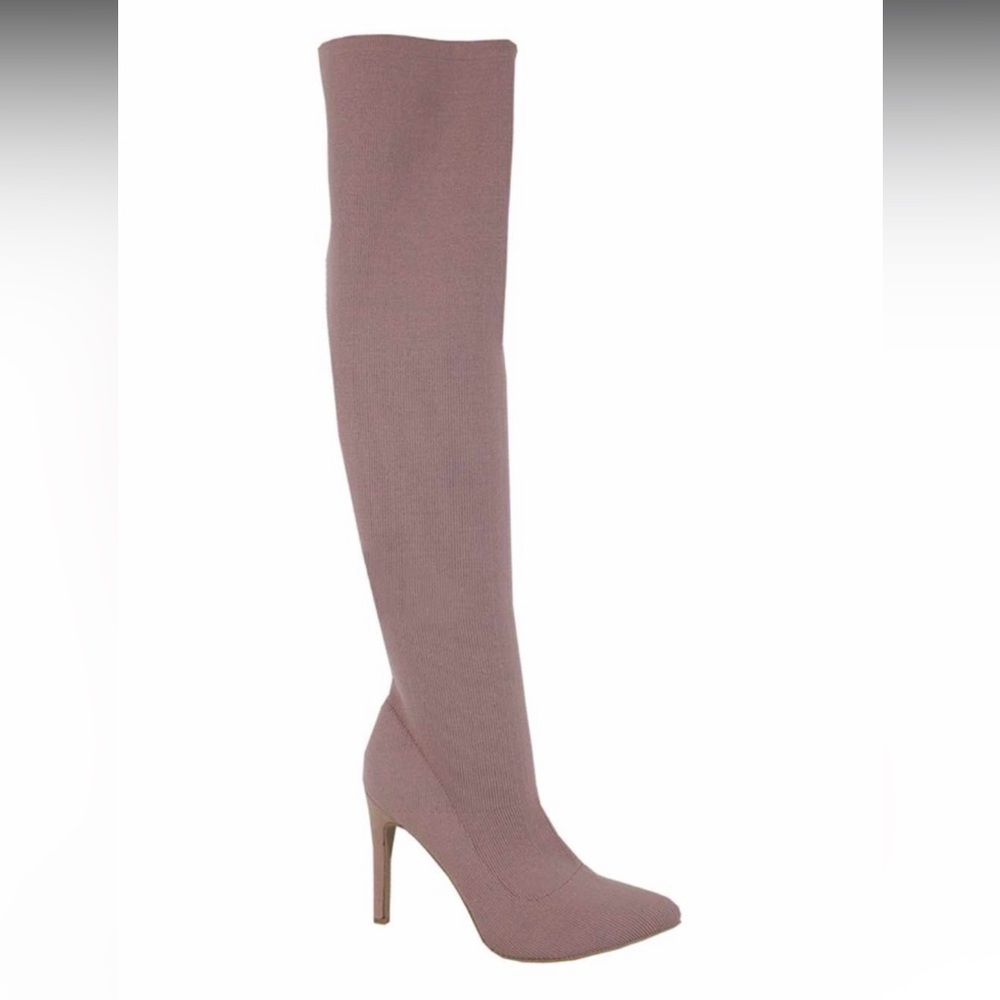 Yoki Blush Over the Knee Knit Boot Us 8.5